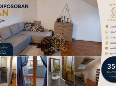 Jednoiposoban stan, Novi Sad | Izdavanje · 45m² · 350€
