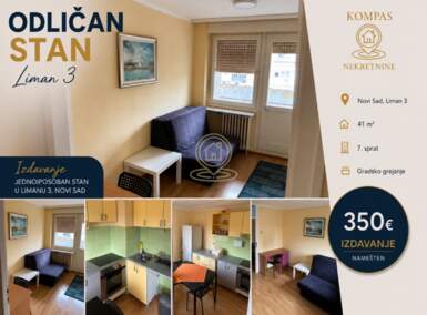 Jednoiposoban stan, Novi Sad | Izdavanje · 41m² · 350€