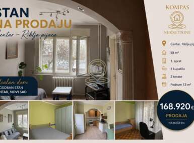 Dvosoban stan, Novi Sad | Prodaja · 58m² · 168.920€
