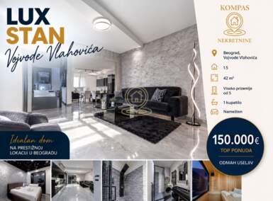 Jednoiposoban stan, Beograd - Vojvode Vlahovića | Prodaja · 42m² · 150.000€