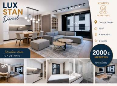 Trosoban stan, Beograd - K-Distrikt | Izdavanje · 75m² · 2.000€