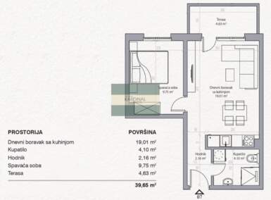 Jednosoban stan, Jagodina | Prodaja · 39m² · 58.880€