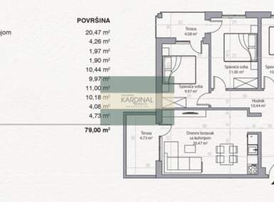 Trosoban stan, Jagodina | Prodaja · 79m² · 117.315€