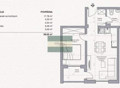 Jednosoban stan, Jagodina | Prodaja · 38m² · 56.475€