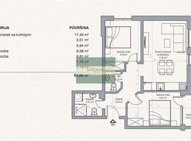 Dvosoban stan, Jagodina | Prodaja · 50m² · 75.705€