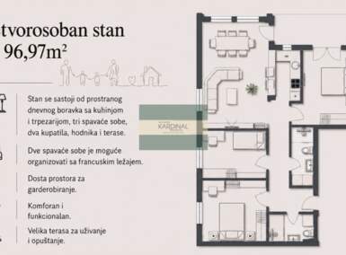 Cetvorosoban stan, Jagodina | Prodaja · 97m² · 180.267€