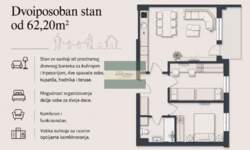 Dvoiposoban stan, Jagodina | Prodaja · 62m² · 121.768€