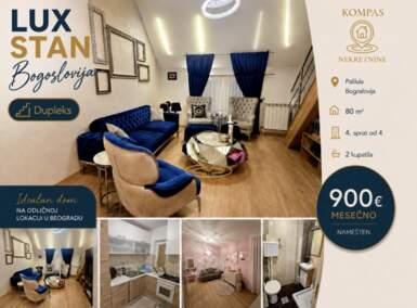 Trosoban stan, Beograd - Bogoslovija | Izdavanje · 80m² · 900€