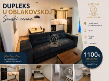 Trosoban stan, Beograd - Humska | Izdavanje · 80m² · 1.100€