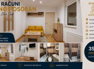 Jednoiposoban stan, Novi Sad | Izdavanje · 30m² · 350€