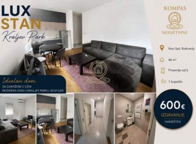 Dvoiposoban stan, Novi Sad | Izdavanje · 46m² · 600€