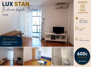 Dvosoban stan, Beograd - Bulevar Despota Stefana | Izdavanje · 40m² · 600€