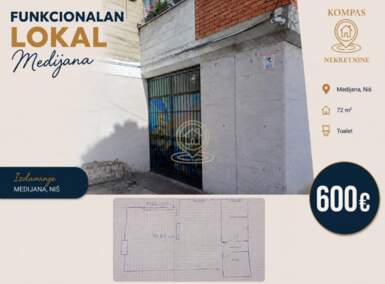 Poslovni prostor / Lokal, Niš | Izdavanje · 72m² · 600€