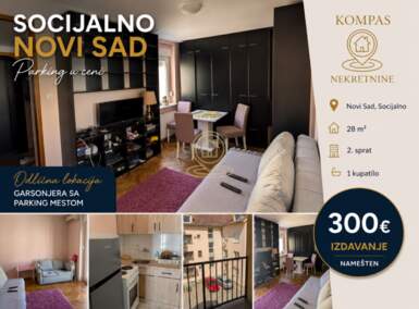 Jednosoban stan, Novi Sad | Izdavanje · 28m² · 300€