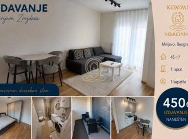 Dvosoban stan, Beograd - Mirijevo | Izdavanje · 45m² · 450€