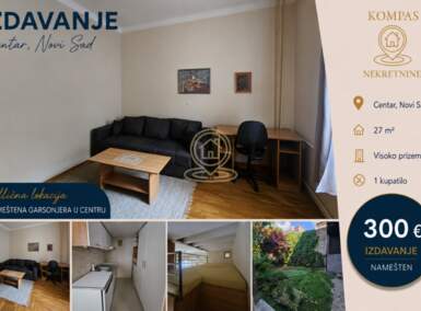 Jednosoban stan, Novi Sad | Izdavanje · 27m² · 300€
