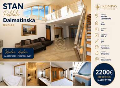 Stan, Beograd - Tašmajdan | Izdavanje · 222m² · 2.200€