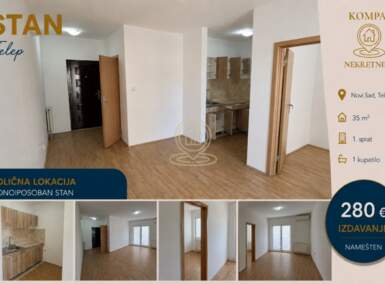 Jednoiposoban stan, Novi Sad | Izdavanje · 35m² · 280€