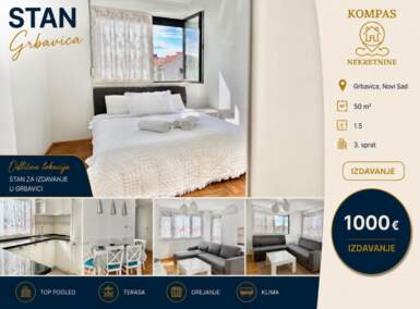 Jednoiposoban stan, Novi Sad | Izdavanje · 50m² · 1.000€