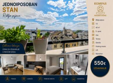 Jednoiposoban stan, Novi Sad | Izdavanje · 40m² · 550€