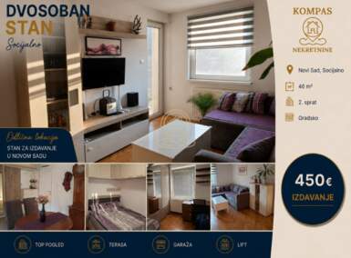 Dvosoban stan, Novi Sad | Izdavanje · 46m² · 450€