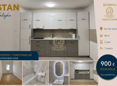 Troiposoban stan, Novi Sad | Izdavanje · 88m² · 900€
