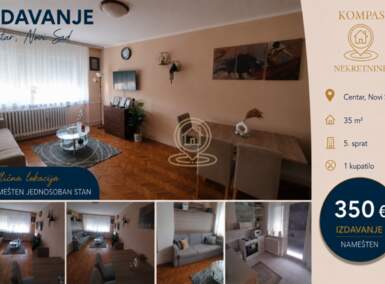 Jednosoban stan, Novi Sad | Izdavanje · 35m² · 350€