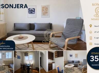 Garsonjera, Novi Sad | Izdavanje · 27m² · 350€