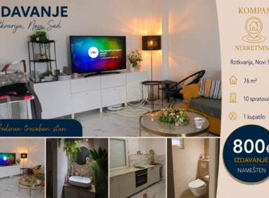 Trosoban stan, Novi Sad | Izdavanje · 76m² · 800€