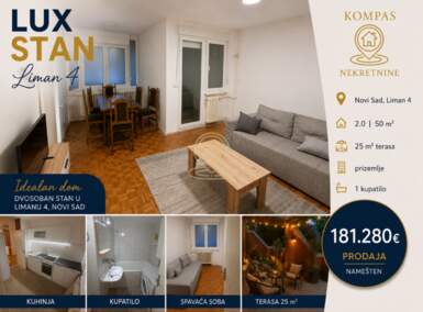 Dvosoban stan, Novi Sad | Prodaja · 50m² · 181.280€
