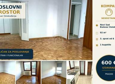 Troiposoban stan, Novi Sad | Izdavanje · 92m² · 600€
