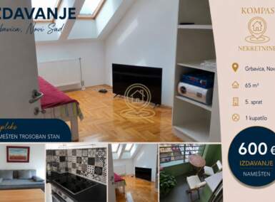 Trosoban stan, Novi Sad | Izdavanje · 65m² · 600€