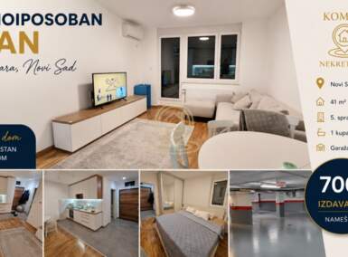 Jednoiposoban stan, Novi Sad | Izdavanje · 41m² · 700€