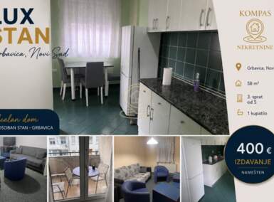 Dvosoban stan, Novi Sad | Izdavanje · 58m² · 400€