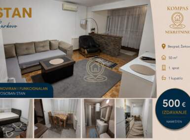Dvosoban stan, Beograd - Žarkovo | Izdavanje · 50m² · 500€