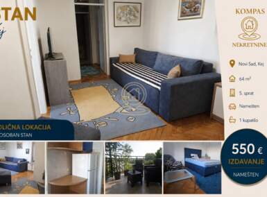 Dvosoban stan, Novi Sad | Izdavanje · 64m² · 550€