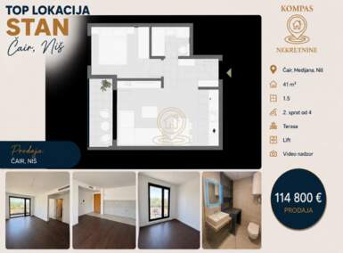 Jednoiposoban stan, Niš - Čair | Prodaja · 41m² · 114.800€