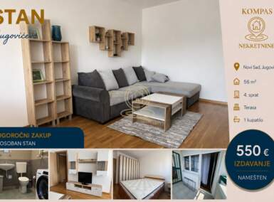 Dvosoban stan, Novi Sad | Izdavanje · 56m² · 550€