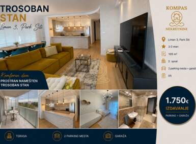 Trosoban stan, Novi Sad | Izdavanje · 105m² · 1.750€