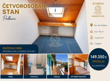 Cetvorosoban stan, Novi Sad | Prodaja · 92m² · 149.350€