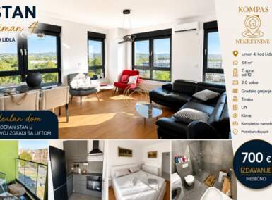 Dvosoban stan, Novi Sad | Izdavanje · 54m² · 700€