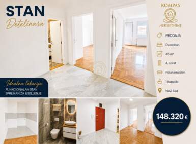 Dvosoban stan, Novi Sad | Prodaja · 45m² · 148.320€
