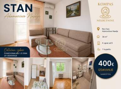 Jednoiposoban stan, Novi Sad | Izdavanje · 36m² · 400€
