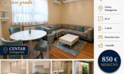Dvosoban stan, Beograd - Atelje 212 | Izdavanje · 41m² · 850€