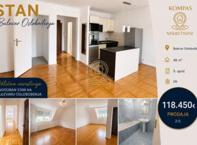 Dvosoban stan, Novi Sad | Prodaja · 46m² · 118.450€