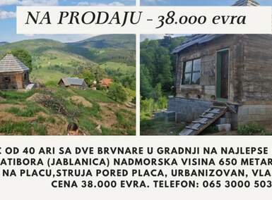 Plac, Čajetina | Prodaja · 4000m² · 38.000€
