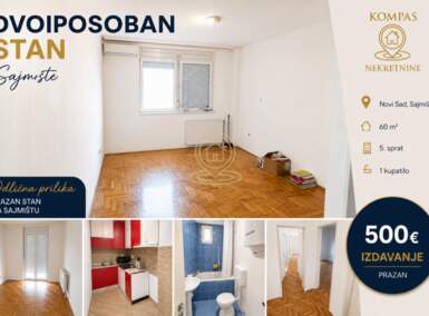 Dvoiposoban stan, Novi Sad | Izdavanje · 60m² · 500€