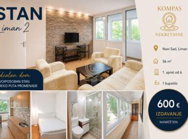 Dvoiposoban stan, Novi Sad | Izdavanje · 56m² · 600€