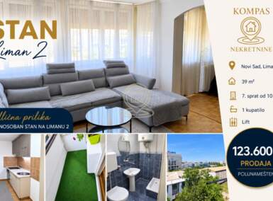 Jednosoban stan, Novi Sad | Prodaja · 39m² · 123.600€