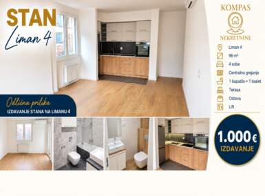 Cetvorosoban stan, Novi Sad | Izdavanje · 96m² · 1.000€